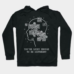 'Lucky Enough To Be Different' Autism Awareness Shirt Hoodie